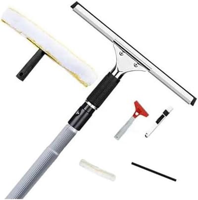 Raamwisser RVS - Raamtrekker - Ramen Schoonmaken - Lange Handgreep - 35 cm - Zilver