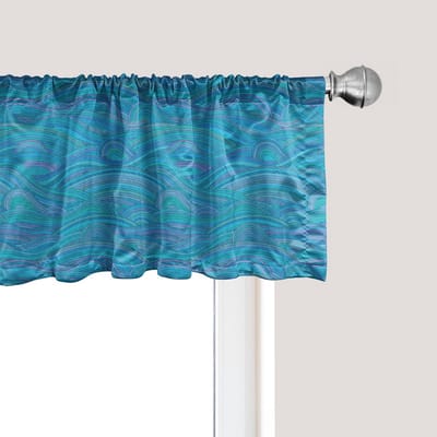 Set van 2 Zeegezicht Gordijn Tiebacks met Golven Patroon - Keuken & Slaapkamer Decoratie - Blauw Turkoois