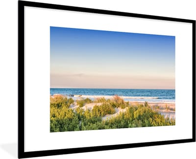 Fotolijst incl. Poster - Strand - Planten - Licht - 90x60 cm - Posterlijst