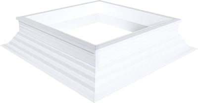 schuine pvc-opstand 30/20 0800 x 0800 mm Let op! Dakopening = 20cm meer dan daglichtmaat