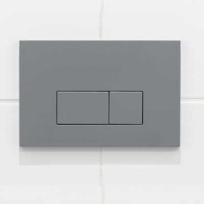 FugaFlow Eccelente Press Bedieningsplaat - voor Geberit UP320 inbouwreservoir - dualflush - rechthoekige knoppen - kunststof licht grijs