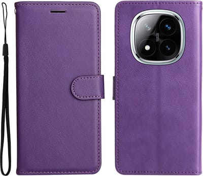 Coverup Hoesje - Geschikt voor Xiaomi Redmi Note 14 Pro 5G / Pro+ / Poco X7 Hoesje - Coverup Book Case - Paars