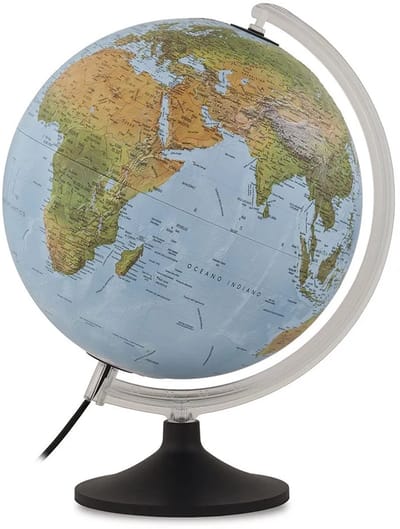 Nova Rico Uranio EU LED - Wereldbol - 30 CM - FRANS - Met vergrootglas