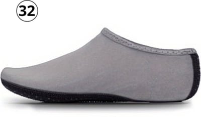 Bovista Waterschoenen Voor Kinderen & Volwassenen - Aqua Shoes - Aquaschoenen - Afzwemschoenen - Zwemles Schoenen - Grijs - Maat 32