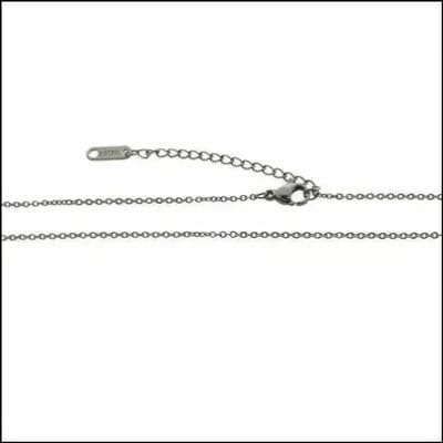 Aramat Jewels | Halskettingen | RVS Anker Ketting Zilverkleur 40–75cm – Uniseks Maritieme Schakelketting | 40cm / 1.4mm |40cm | | Staal | Volwassenen | Verkleurd niet