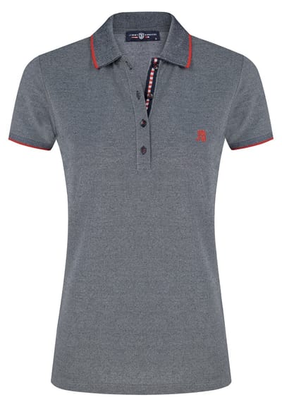 Jimmy Sanders Polo Shirt Korte Mouwen Katoen Dames Navy - M