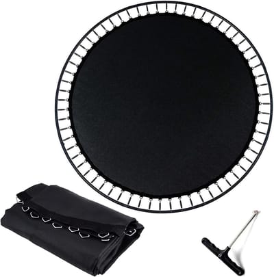 Trampoline Vervangmat - Springmat Trampoline - Buiten Spelen - Hoge Elasticiteit - 396 cm - Zwart