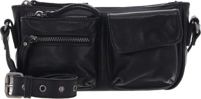 FREDsBRUDER Leren Schoudertas Handtas In My Pocket Crossbag Black Zwart