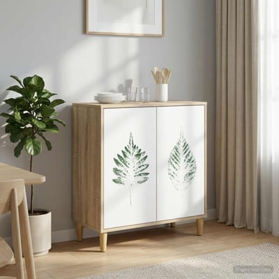 vidaXL - Dressoir - HANAU - Sonoma - 69 - x - 33 - x - 75 - cm - Bewerkt - hout