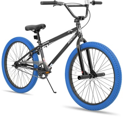 Joystar Brockway BMX-fiets - 24 inch - Handrem - Remmen - Achter V-brake - Pegs - Blauw