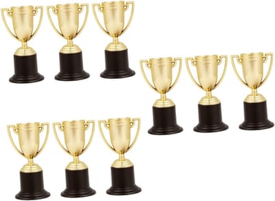 Kinder Trofee Bekers - Onderscheidingen Prijzen - Competitie Beloning - Duurzaam Plastic Materiaal - 5.7 x 15 x 10 cm