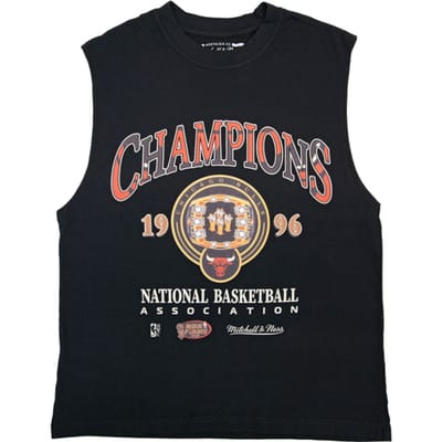 Mitchell And Ness Chicago Bulls NBA 96 Championship Ring T-shirt Zwart