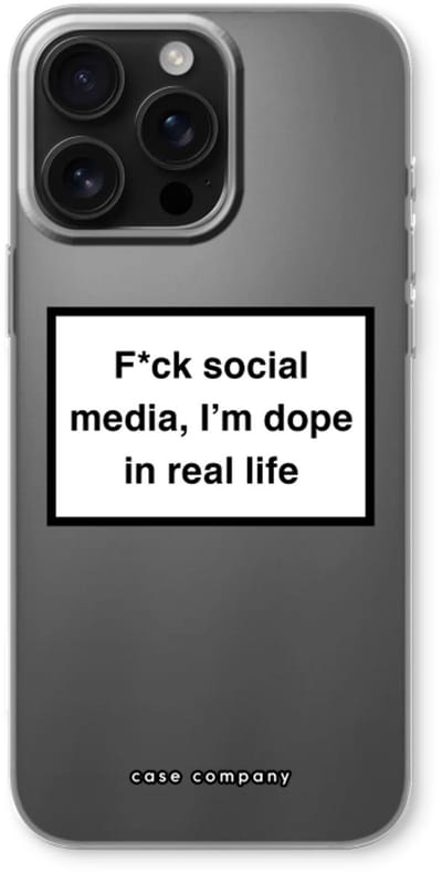 Case Company® - Hoesje geschikt voor iPhone 16 Pro Max hoesje - I'm dope - Soft Cover Telefoonhoesje - Bescherming aan alle Kanten en Schermrand