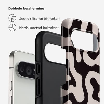 Selencia Hoesje - Geschikt voor Google Pixel 10 / 10 Pro - Backcover - Art Wave Black