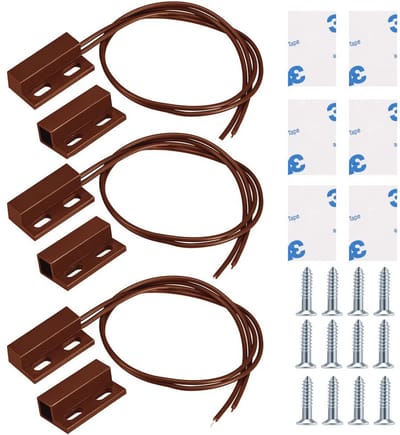 3 Stuks Magnetische Deursensor Alarm - Normaal Gesloten Magnetische Schakelaar