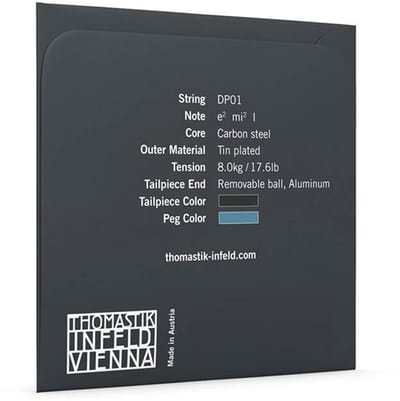 Thomastik Infeld THDP-01 violin string E-1 4/4 medium, carbon steel, tin plated