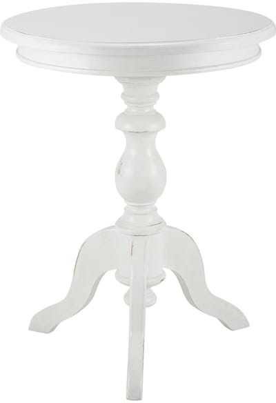 CLP Wiva Bijzettafel - Rond - 50x50 cm - antiek/wit