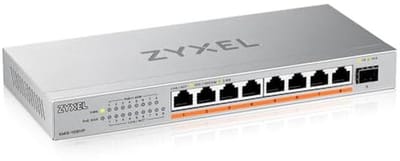 8-poorts 2.5G Multi-Gig Switch | Onbeheerd | PoE++ 100W Budget | 10G SFP+ | Desktop of Wandmontage