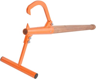 Timberjack, 46,5 Inch, Zware Stamheffer met Houten Handvat, Verstelbare Omkeerbare Haak voor Boomstammen Tot 15 Inch Diameter, Stamheffer voor Rollen, Kappen En Tillen
