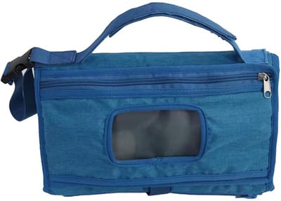 Baby Comfort Serie - Draagbaar Verschoonmatje voor Onderweg - Opvouwbaar & Ademend - Blauw