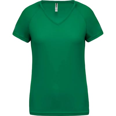 PROACT® Dames sport-t-shirt V-hals PA477 - Kelly Green - XS