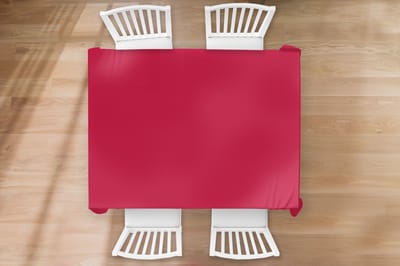 Tafelkleed - Tafellaken - 170x130 cm - Rood - Effen kleur - Binnen en Buiten