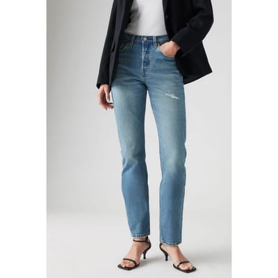 Levi's 501 Jeans For Women Historically Blue Maat: W23L32 | Straight Jeans Outlet | Dames | Blauw