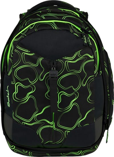 satch schoolrugzak met laptopvak Match Green Supreme zwart