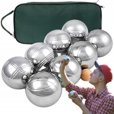 Mona - Chromen Bouleset - 8 Stuks - Inclusief Etui - Verschillende Patroontjes