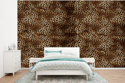 Behang - Fotobehang Luipaard - Patronen - Dieren - Breedte 320 cm x hoogte 240 cm