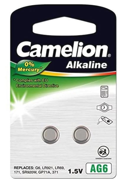 Alkaline Knoopcel Batterij 1,5V AG6 – Blister van 2 Stuks