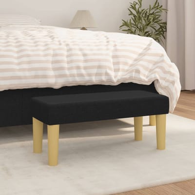 vidaXL - Bankje - 70x30x30 - cm - stof - zwart