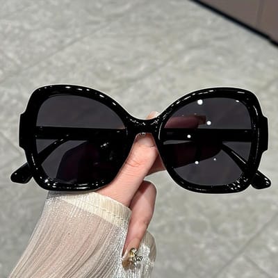 Mooie Y2K Oversized Ovalen Stijlvolle Zonnebril met Groen Jelly Montuur - Anti-Reflecterende Glazen Perfect voor Wandelen Sport en Feesten