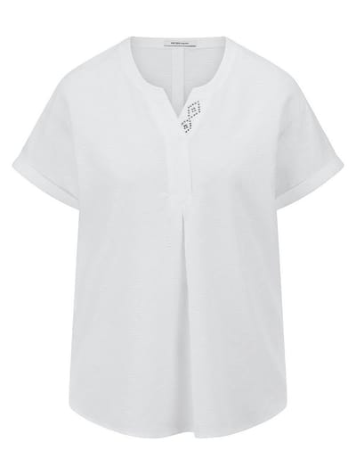 Lange blouse Van Peter Hahn wit