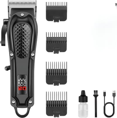 SNJY® Tondeuse Hoofdhaar - Baardtrimmer Mannen - Draadloze Haartrimmer - Gebruikstijd: 300 minuten - Zwart