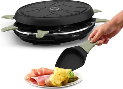 Tefal Neo Deco RE31E8 - Gourmetset - 8 Personen - Anti-aanbaklaag - Compact - Geschikt voor Raclette