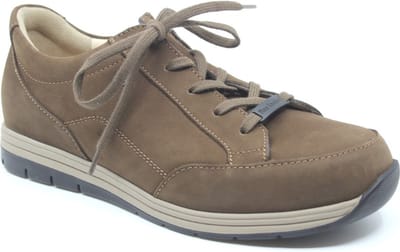 Finn Comfort, OSORNO, 01402-751187, Bruine extra brede veterschoenen met rits wijdte K