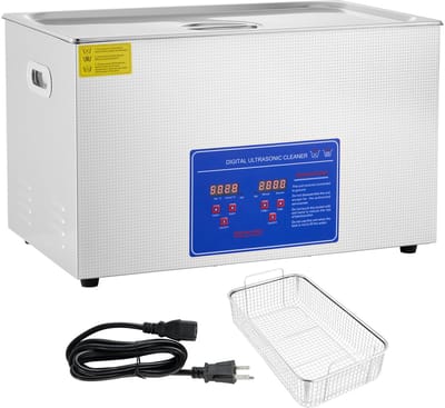 Ultrasoon Reiniger, 27,2 L, Digitale Timer en Verwarming, Roestvrij Staal, 40 KHZ, voor Sieraden, Brillen, Horloges, Ringen en Kleine Onderdelen