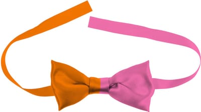 Strikje Colorblock Oranje/Roze