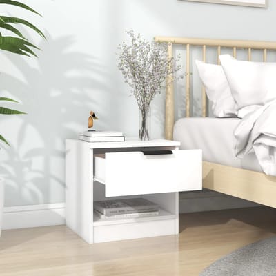 vidaXL - Nachtkastjes - 2 - st - bewerkt - hout - wit