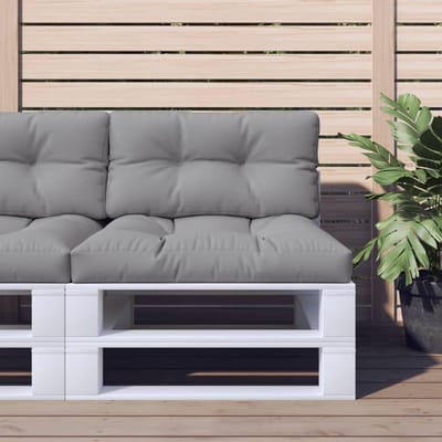 Palletkussen - Bankkussen Terras - Buiten Zitten - Waterafstotende Stof - 70 x 40 x 12 cm - Grijs