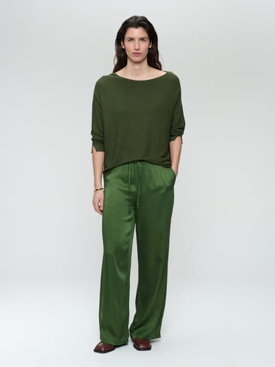 M205 seamless cotton pullover | Verde - Verde / XXS