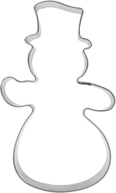 Koekjessnijder Edelstaal Sneeuwpop 10 cm - Vormen - Uitsteekvorm - Cookie - Cutter - Uitsteekvormpjes - Koekjes - Bakken