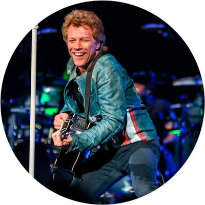 Signs USA - wandbord - dibond - Jon Bon Jovi - Rond 20 cm