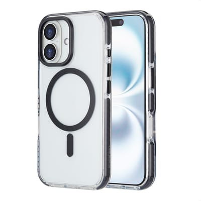 imoshion Hoesje - Geschikt voor iPhone 16 - Combat geschikt voor MagSafe Backcover - Zwart