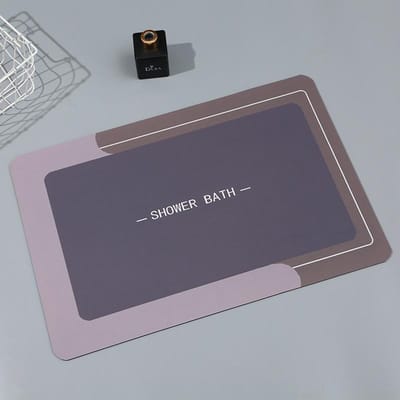 Gedrukte Contrastkleur Zachte Diatomeeënaarde Absorberende Mat Antislip Badkamer Badkamer Sneldrogende Mat Huishoudelijke Deurmat 50 * 80 cm