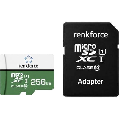 Renkforce RF-mSDC-256GB microSDXC-kaart 256 GB Class 10, UHS-Class 1, UHS-I Incl. SD-adapter