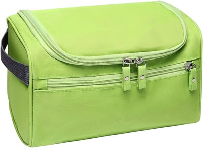 Multifunctionele grote toilettas, hangende toilettas voor heren voor op reis, cosmetische tas voor dames, hangende tassen met handvat aan de zijkant, groen