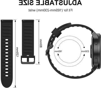 Duurzame 22 mm silicone horlogeband voor heren en dames, snel te verwisselen, comfortabel sportaccessoire