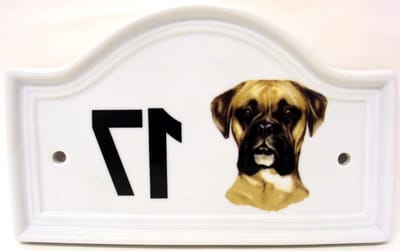 Huisnummer Plaquette - Keramisch Bord - Huis Identificatie - Hand Versierd UK - 218 cm - Wit